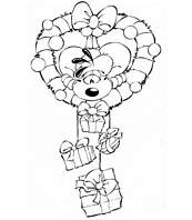 coloriage diddl couronne de noel